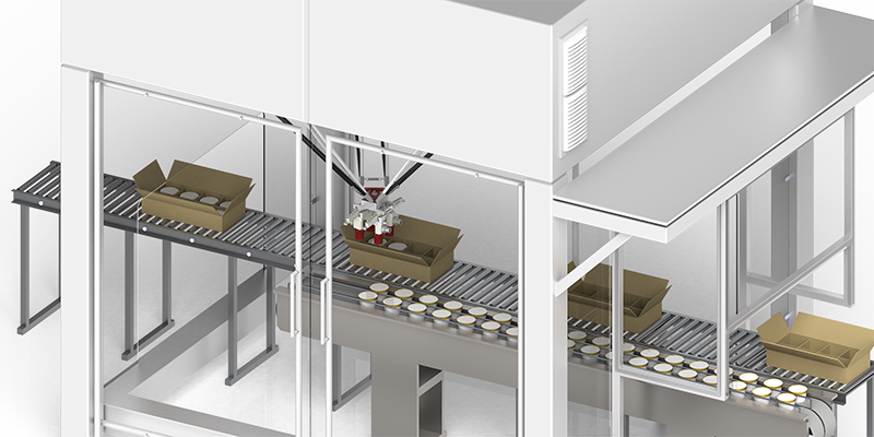 カップアイスの段ボール詰め1