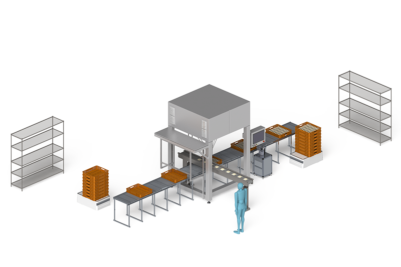 番重詰め自動化・AMR搬送1